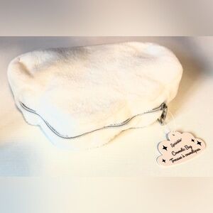 Sprinkle Plush Cream Cosmetics Pouch NWT